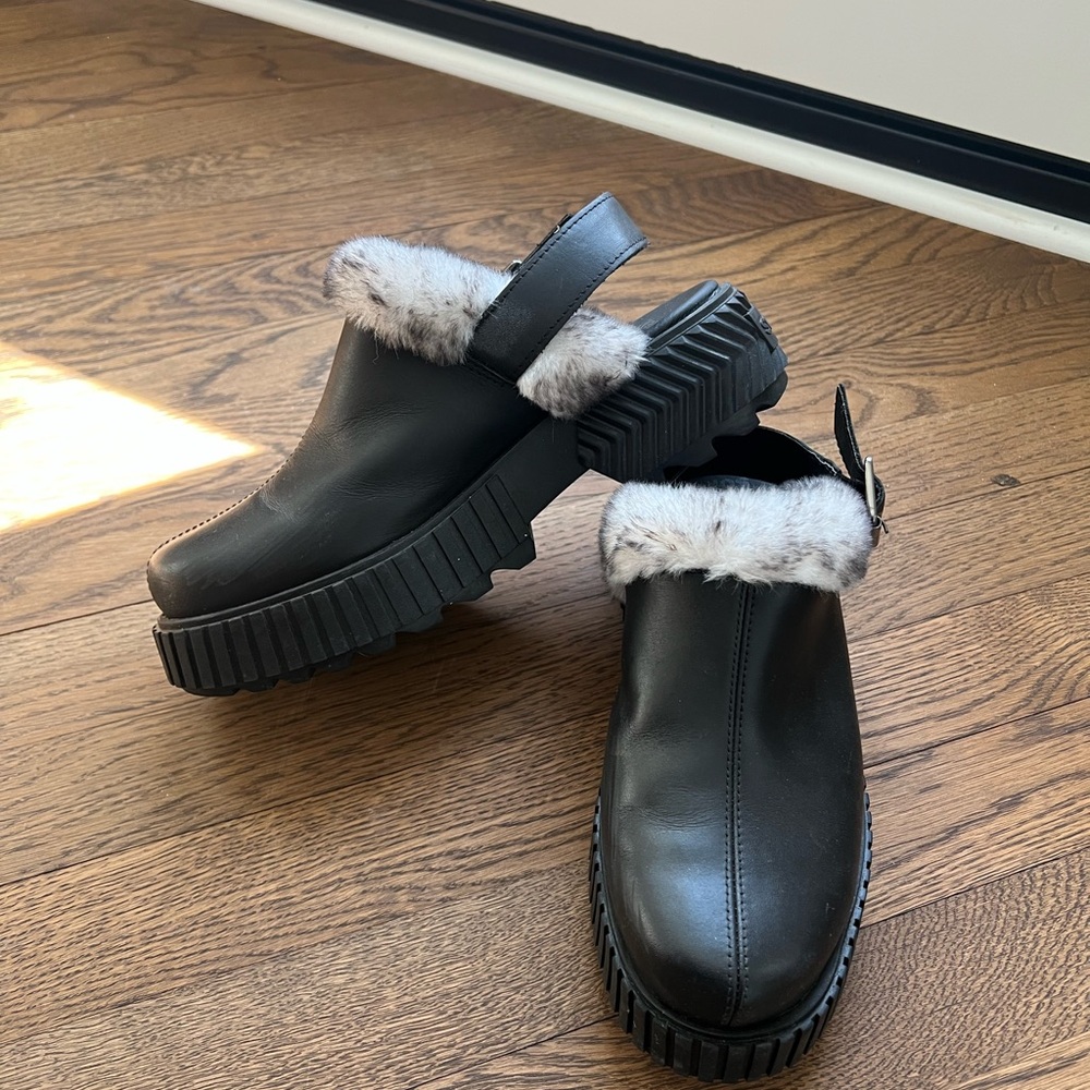 Sorel Ona Ave Fur-Lined Mules View 4